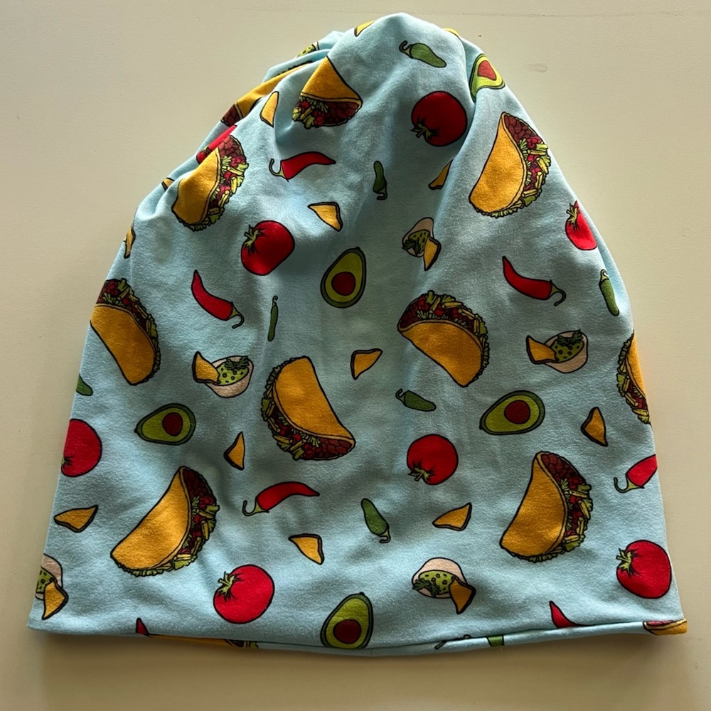Bumblito Taco Print Beanie - Size: Adult XL (fits ages 10+ to adult)